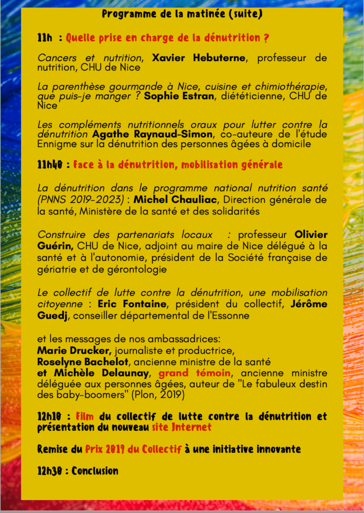 Programme journée du 20 décembre 2019 collectif de lutte contre la dénutrition